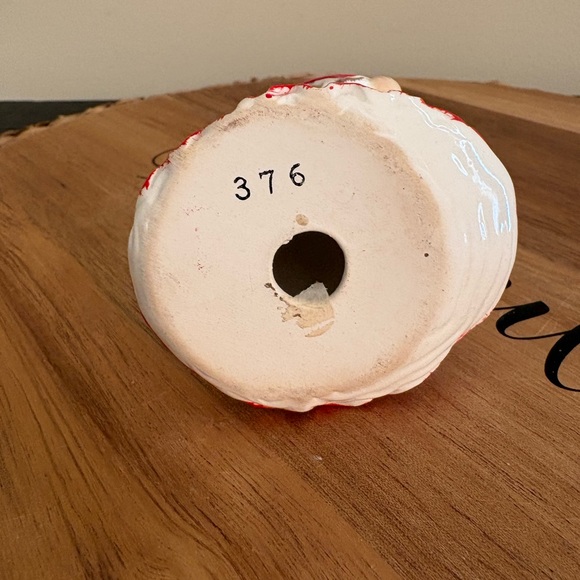 Vintage Japan? Charming Ceramic Angel Figurine with Red Accents Valentine Girl - Picture 5 of 5